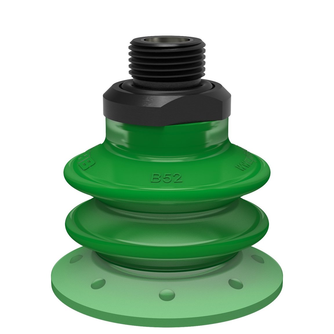Suction cup BX52P Polyurethane 60 with filter, G3/8" male, with dual flow control valve - 1