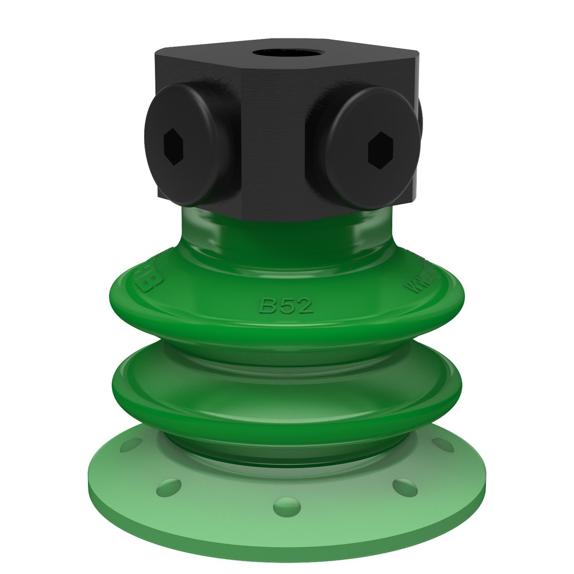 Suction cup BX52P Polyurethane 60 with filter, 5x1/8" NPSF female, with dual flow control valve