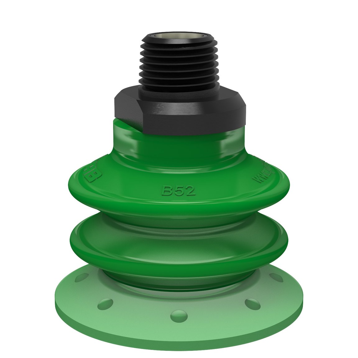 Ventouse BX52P Polyuréthane 60 avec filtre, 3/8" NPT mâle, avec filtre maille - 1