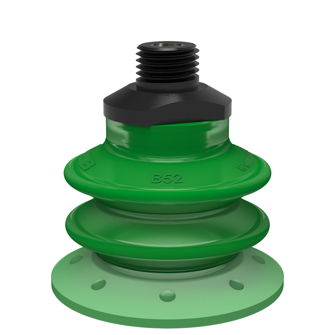 Suction cup BX52P Polyurethane 60 with filter, 1/4" NPT male, with dual flow control valve