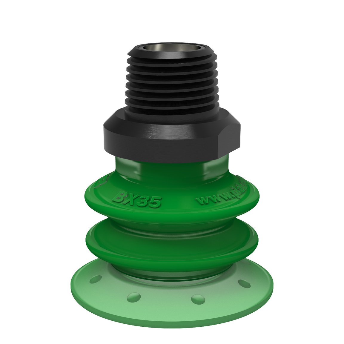 Ventouse BX35P Polyuréthane 60 avec filtre, 3/8" NPT mâle, avec limiteur de debit