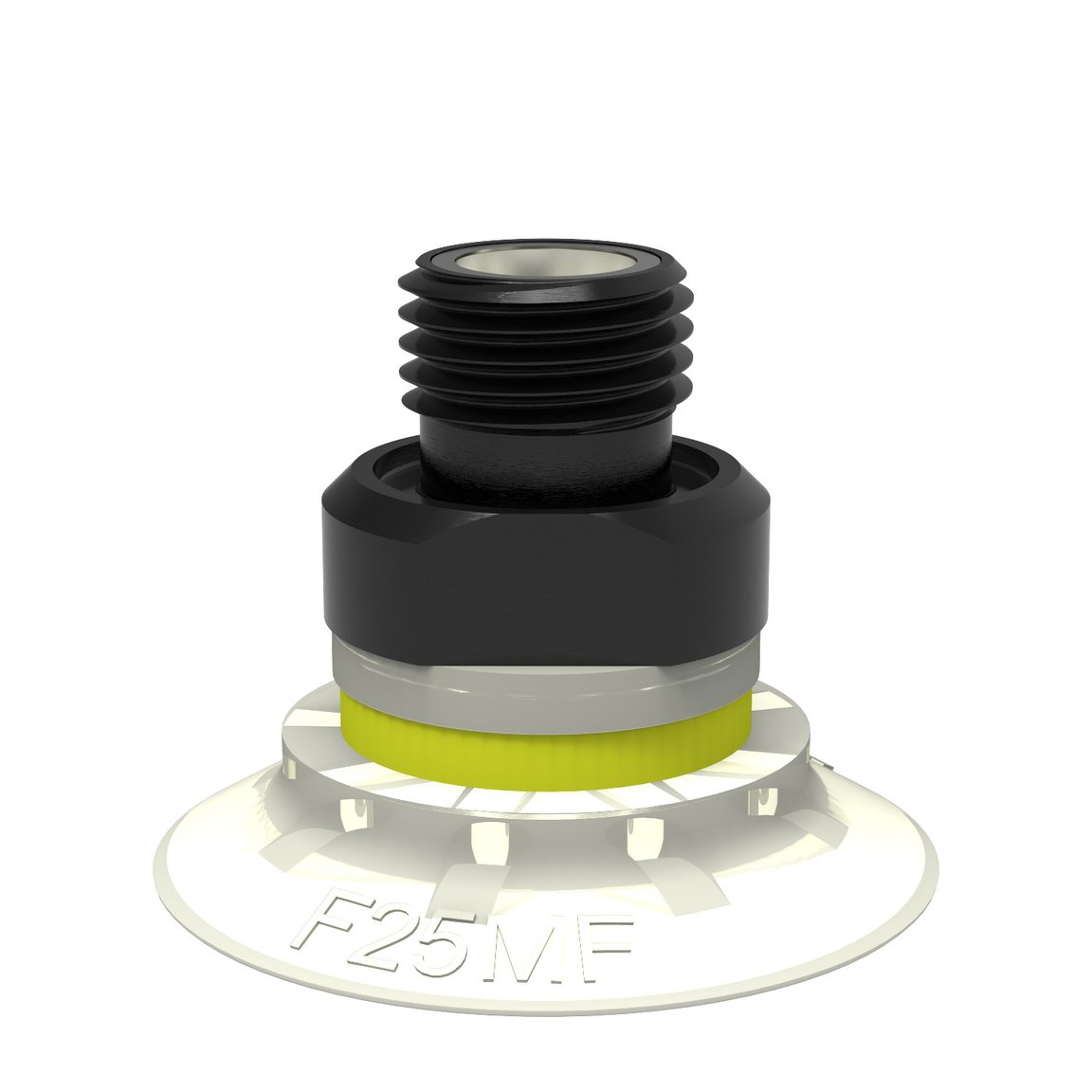Ventouse F25MF Polyuréthane thermo-élastique, G1/8" mâle, avec filtre maille - 1