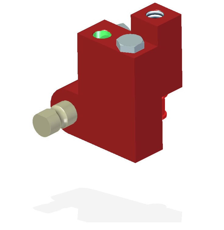 Vacuum Check Valve VT-1H COAX®, G threads, Lock pin 16, Left hand connection - 1