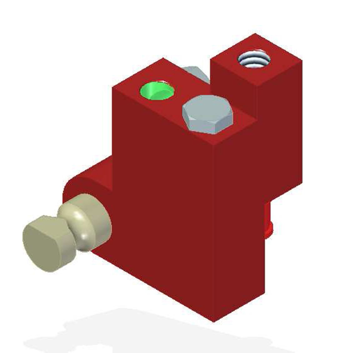 Vacuum Check Valve VT-1H COAX®, NPT threads, Lock pin 19, Left hand connection