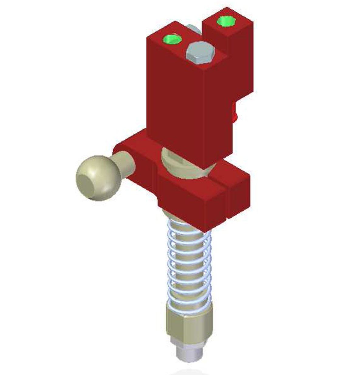 Vacuum Check Valve VT-1H COAX® with level compensator, NPT threads, Ball joint, Left hand connection