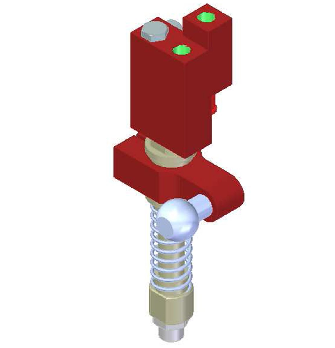 Vacuum Check Valve VT-1H COAX® with level compensator, NPT threads, Ball joint, Right hand connection
