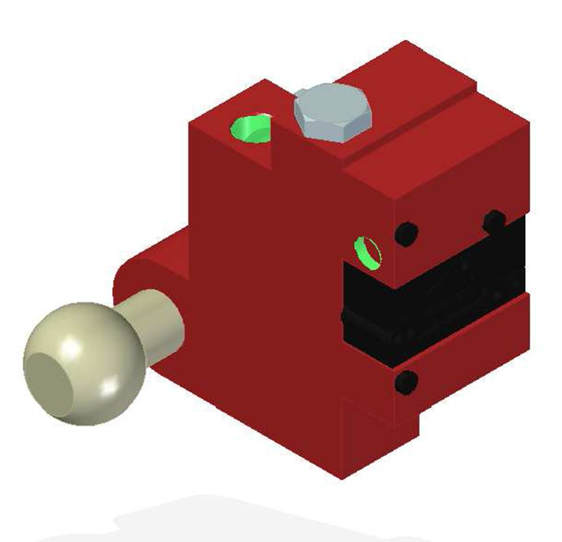 Vakuum-Rückschlagventil VT-1H Vakustat mit COAX®, G Gewinde, Kugelhalter, Anschluss links - 1
