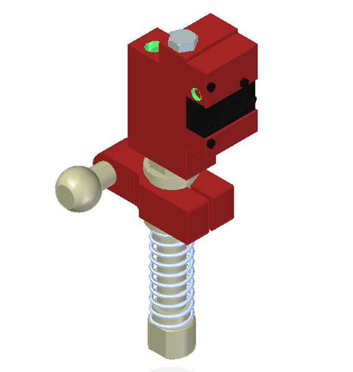 Vakuum-Rückschlagventil VT-1H Vakustat mit COAX® mit Niveauausgleich, G Gewinde, Kugelhalter, Anschluss links - 1