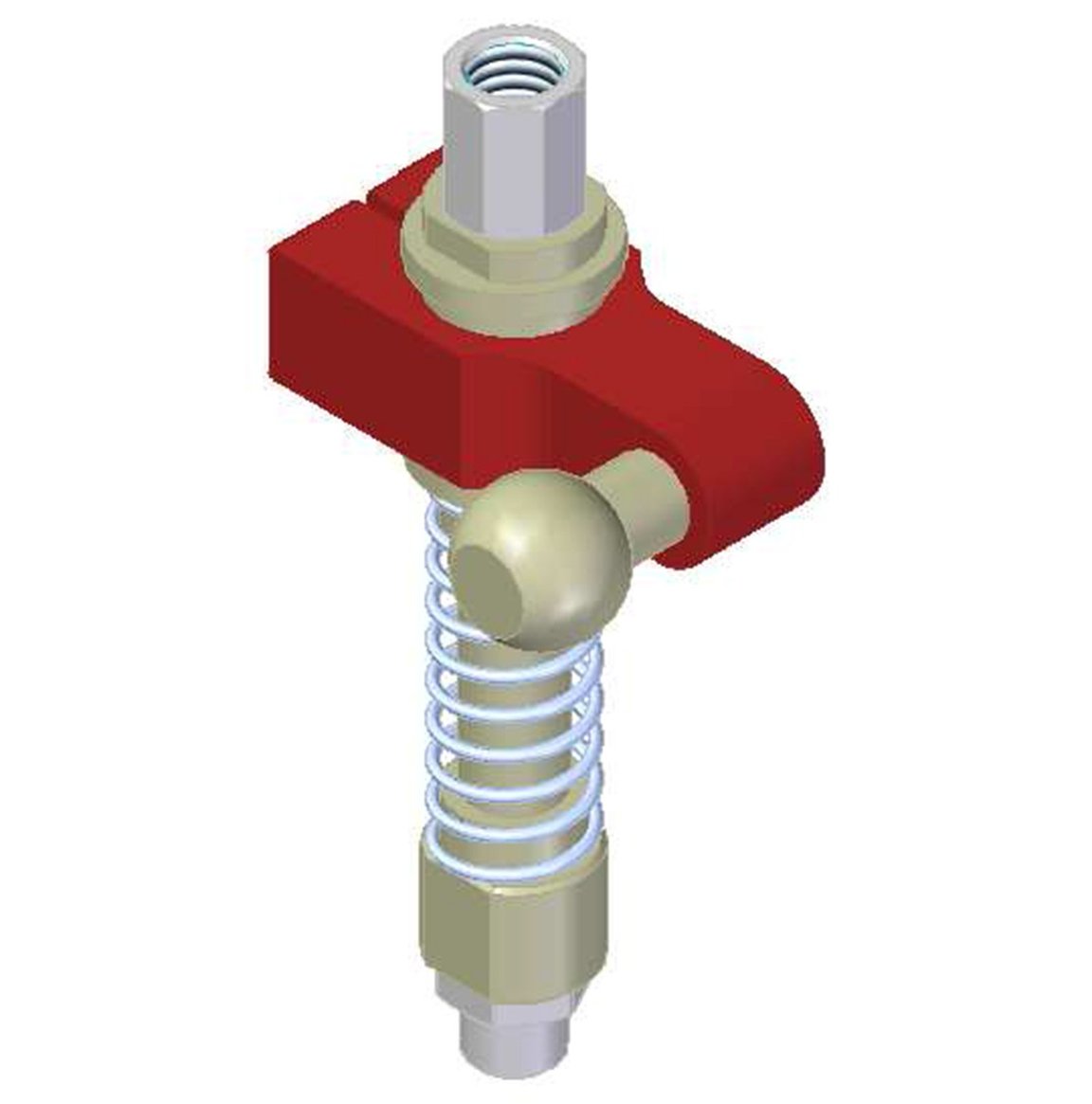 Centralized vacuum connection with level compensator, NPT threads, Ball joint, Right hand connection - 1