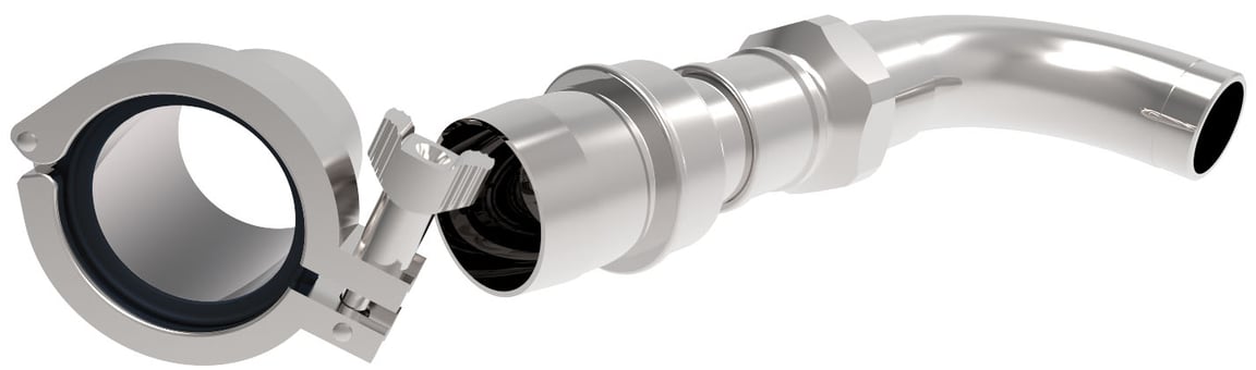 Hose connection kit for electro mechanical pump and piFLOW®p