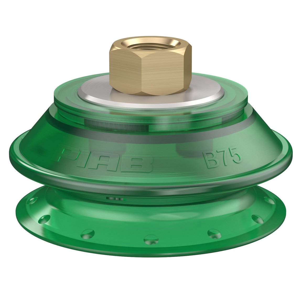 Suction cup B75P Polyurethane 60, brass 3/8" NPSF female