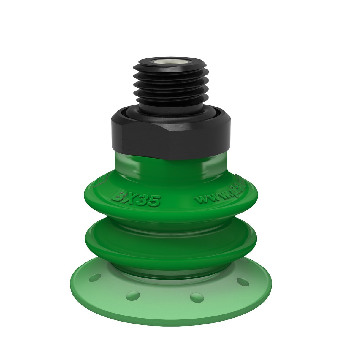 Suction cup BX35P Polyurethane 60 with filter, G1/4" male, with dual flow control valve - 1