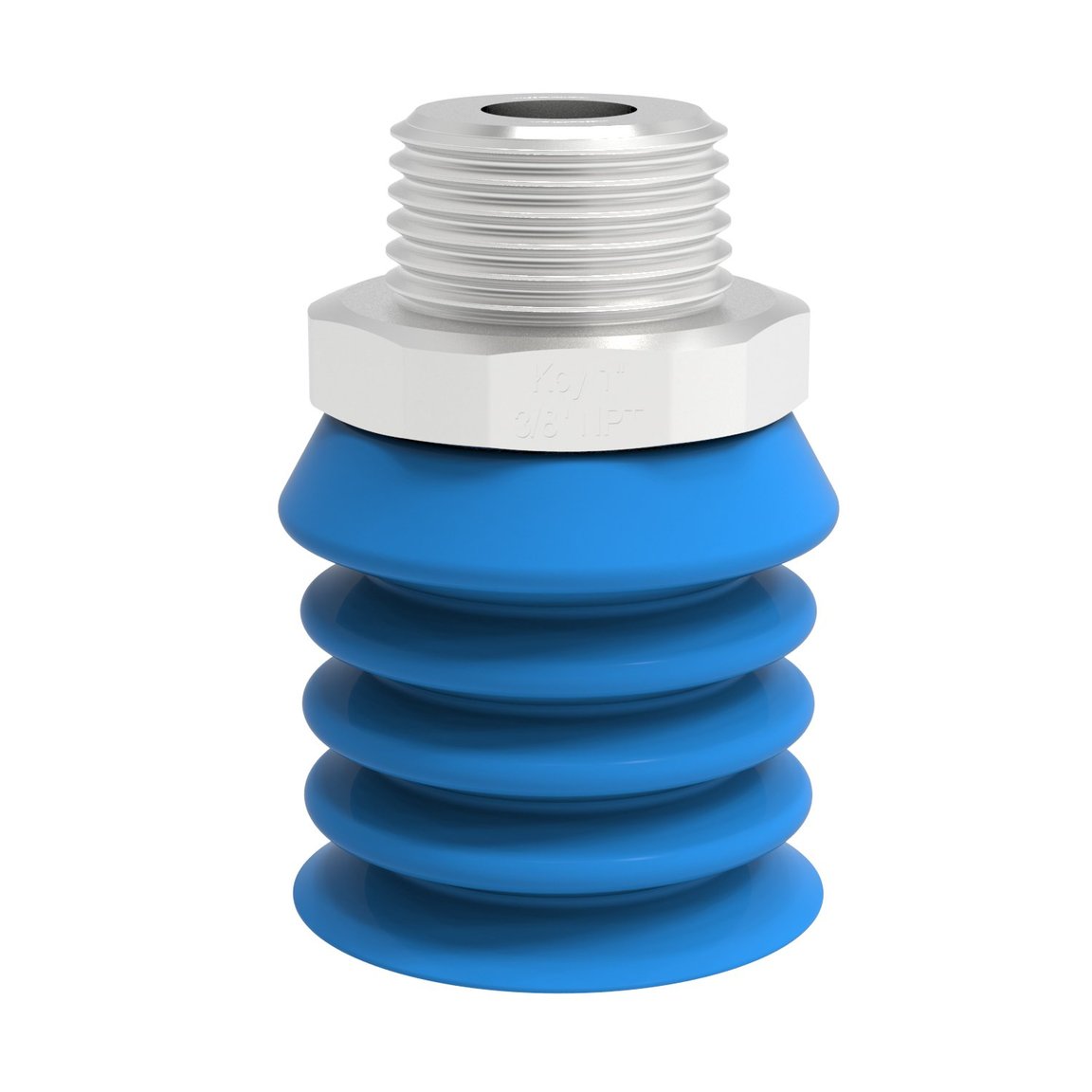 Suction cup B-BL30-2 Silicone, 3/8" NPT male SS detectable, FCM - 1