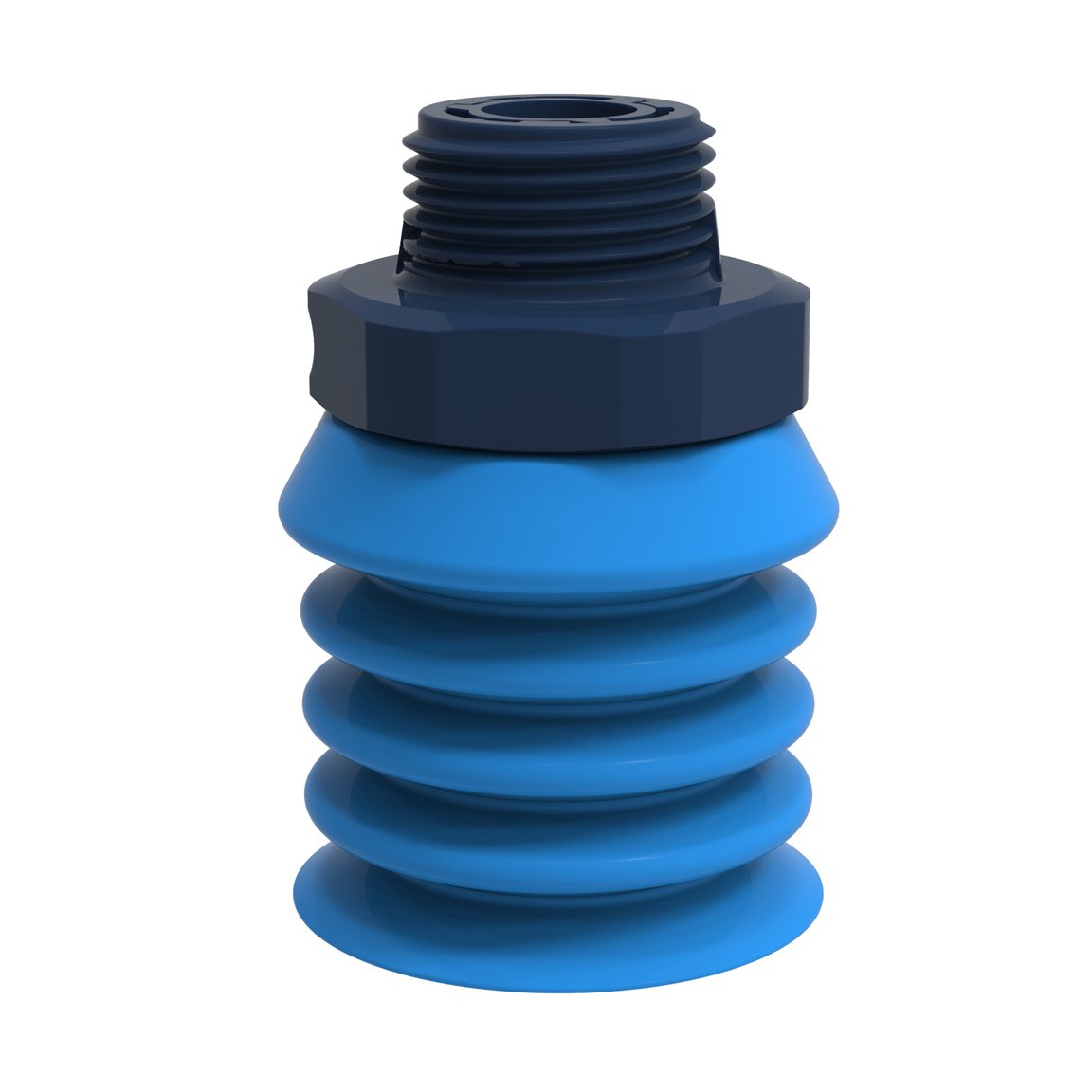Ventosa B-BL30-2 in silicone, attacco G3/8" maschio in materiale composito, rilevabile, FCM - 1