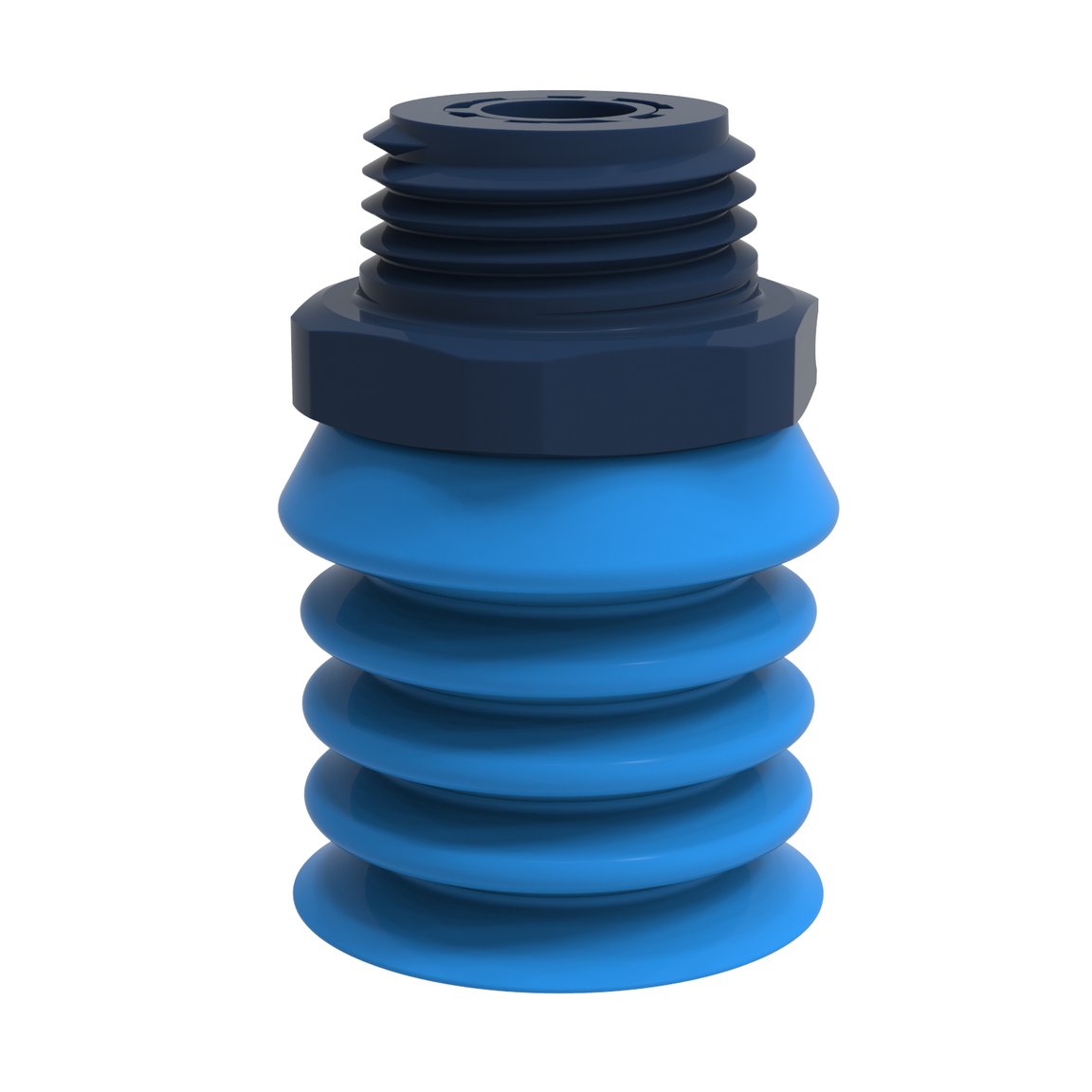 Suction cup B-BL30-2 Silicone, 1/2" NPT male composite detectable, FCM