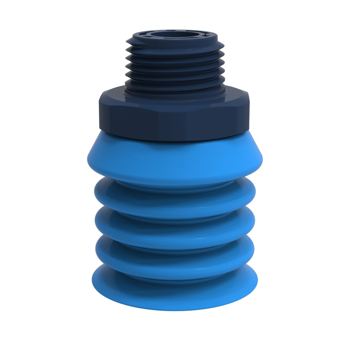 Suction cup B-BL30-2 Silicone, 3/8" NPT male composite detectable, FCM