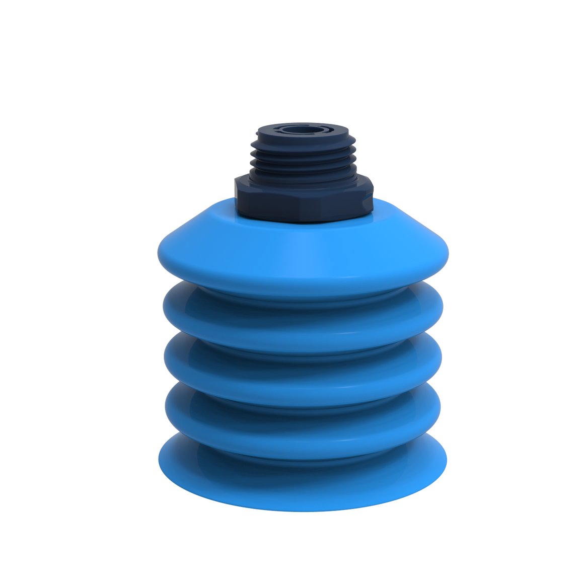 Ventouse B-BL60-2 Silicone, 1/2" NPT mâle composite détectable, FCM - 1