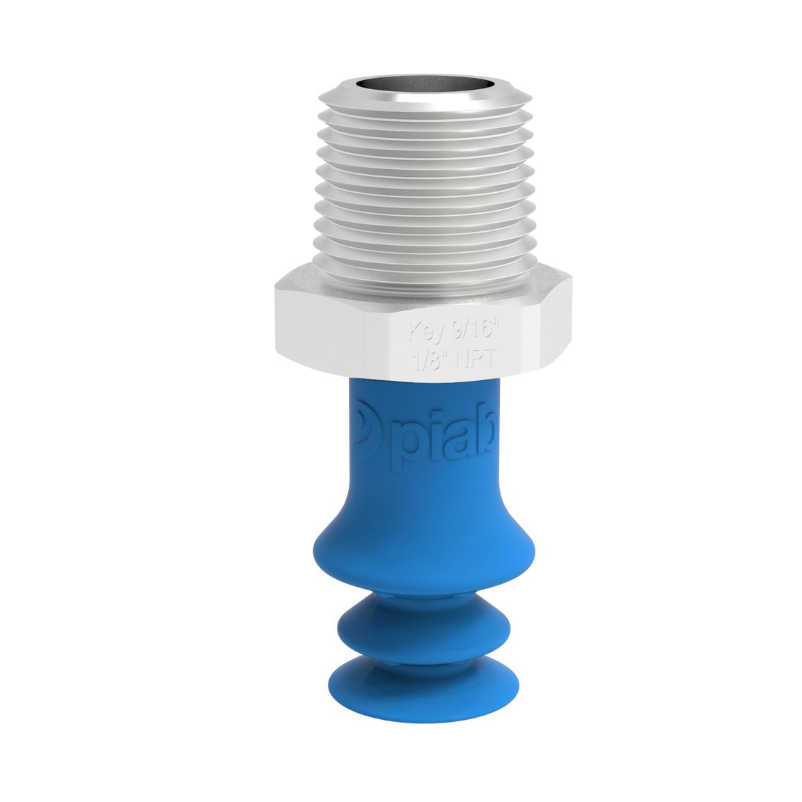 Ventouse F-BX10 Silicone 1/8" NPT mâle inox, détectable, FCM
