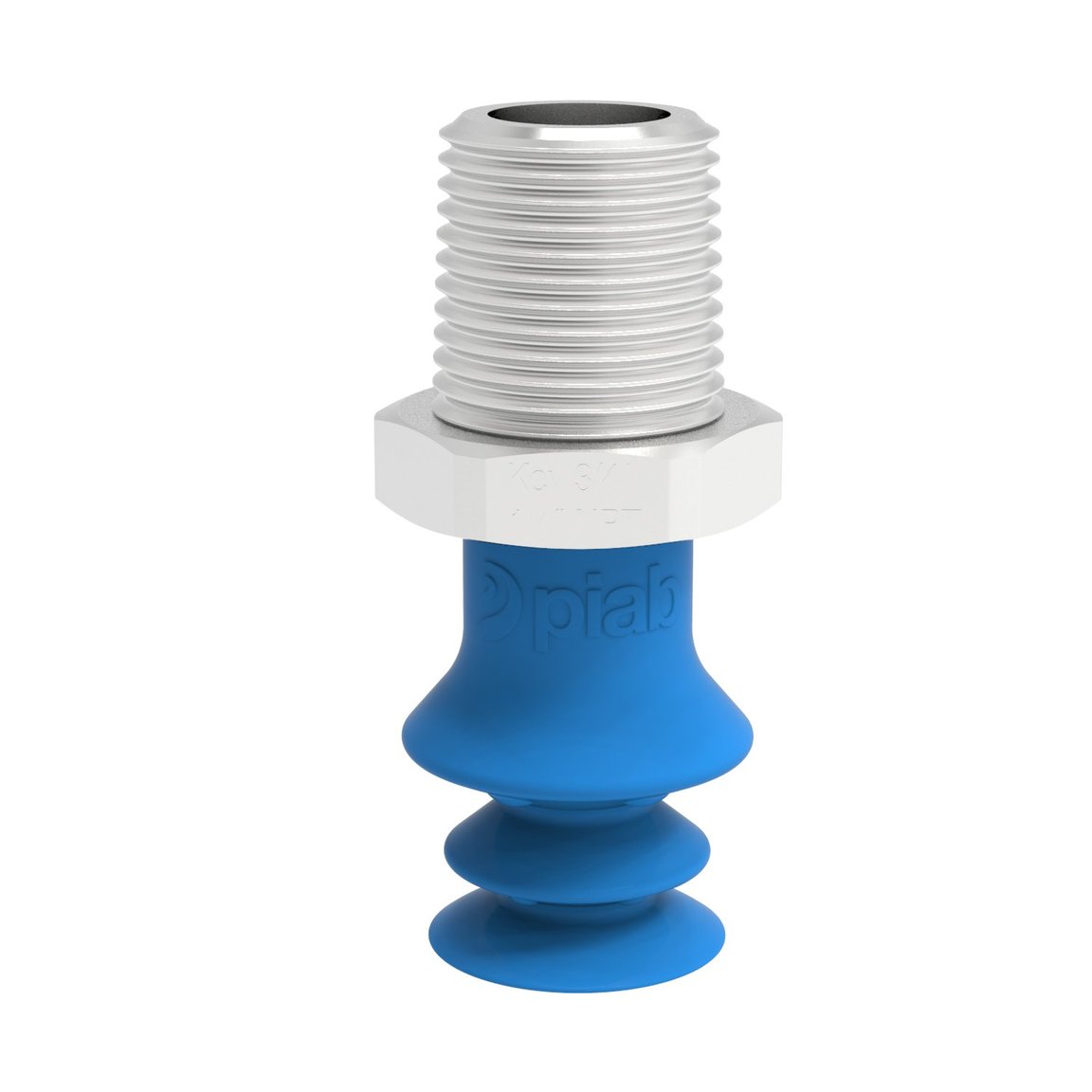 Ventosa F-BX15 silicona 1/4" NPT macho Inox. , detectable, FCM - 1