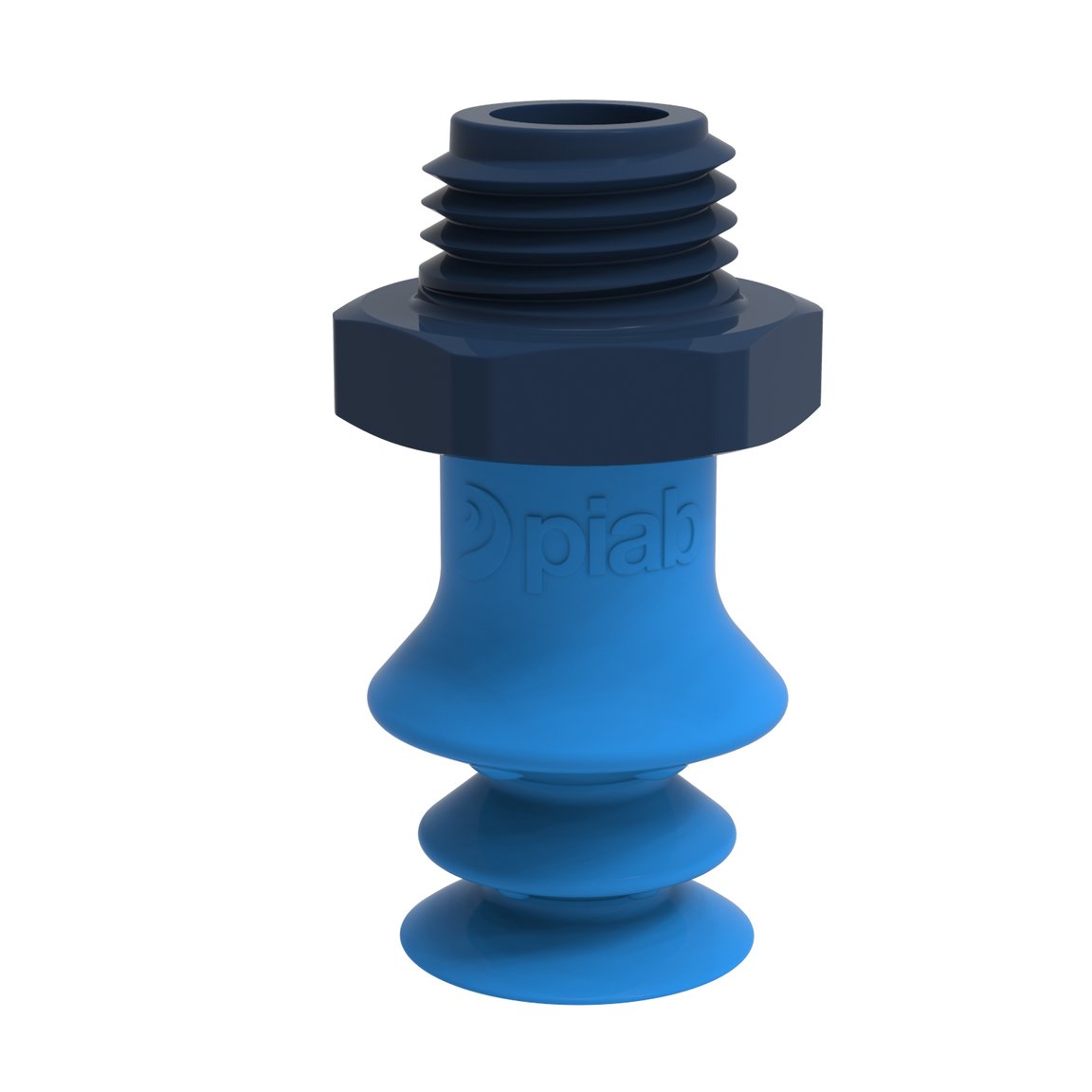 Ventosa F-BX15 in silicone, attacco 1/4" NPT maschio in materiale composito, rilevabile, FCM - 1