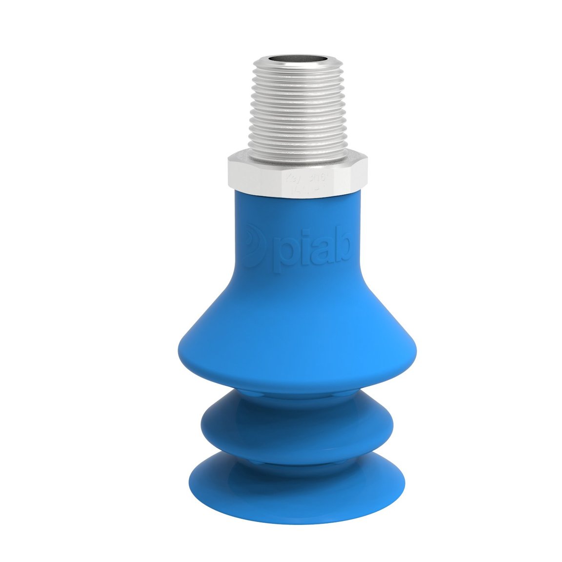 Saugnapf F-BX35 Silikon mit 1/4" NPT Außengewinde Edelstahl, detektierbar, Lebensmittel geeignet - 1