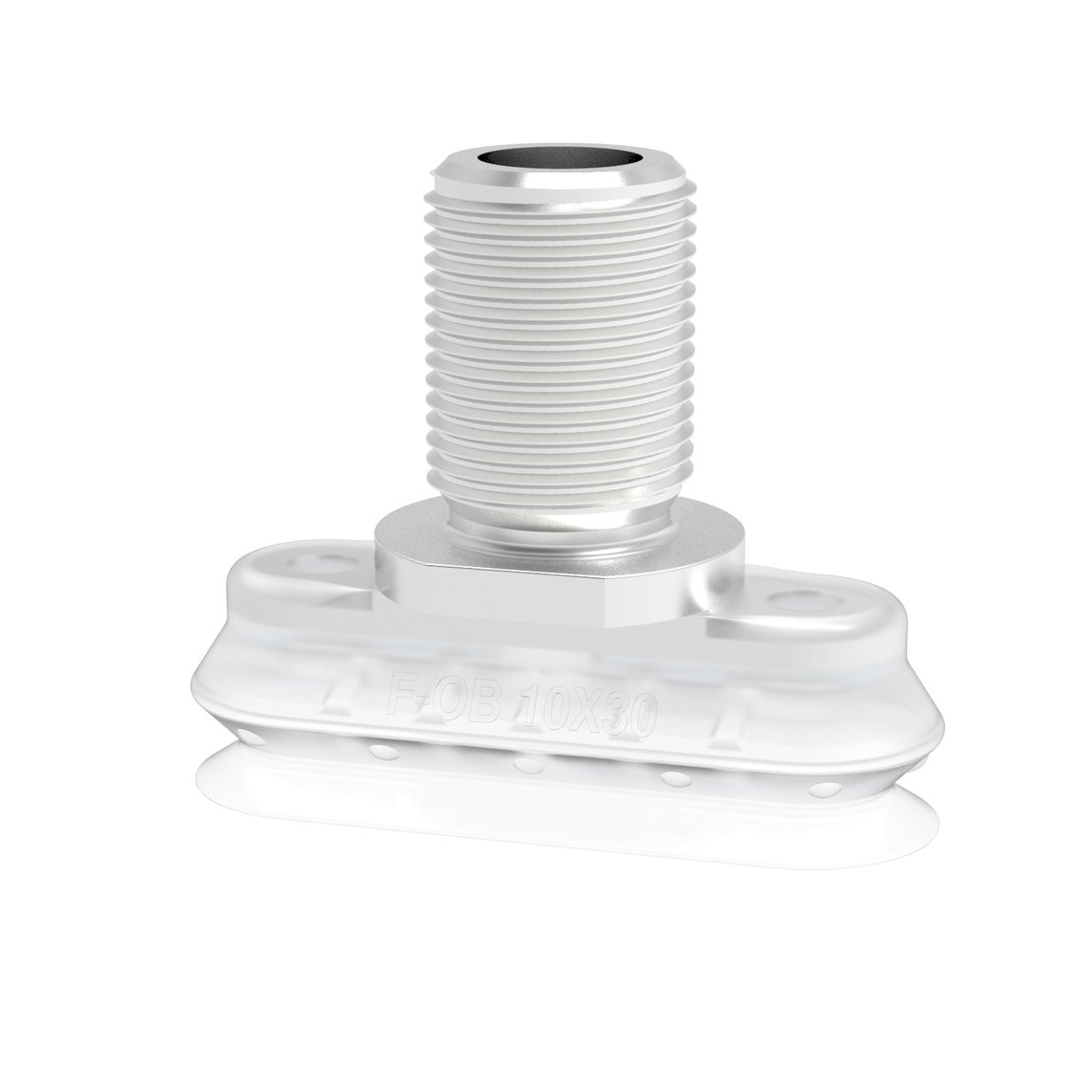 Вакуумная присоска F-OB 10x30 Силикон, G1/8" внешняя резьба из нерж. стали, обнаруживаемая, FCM - 1