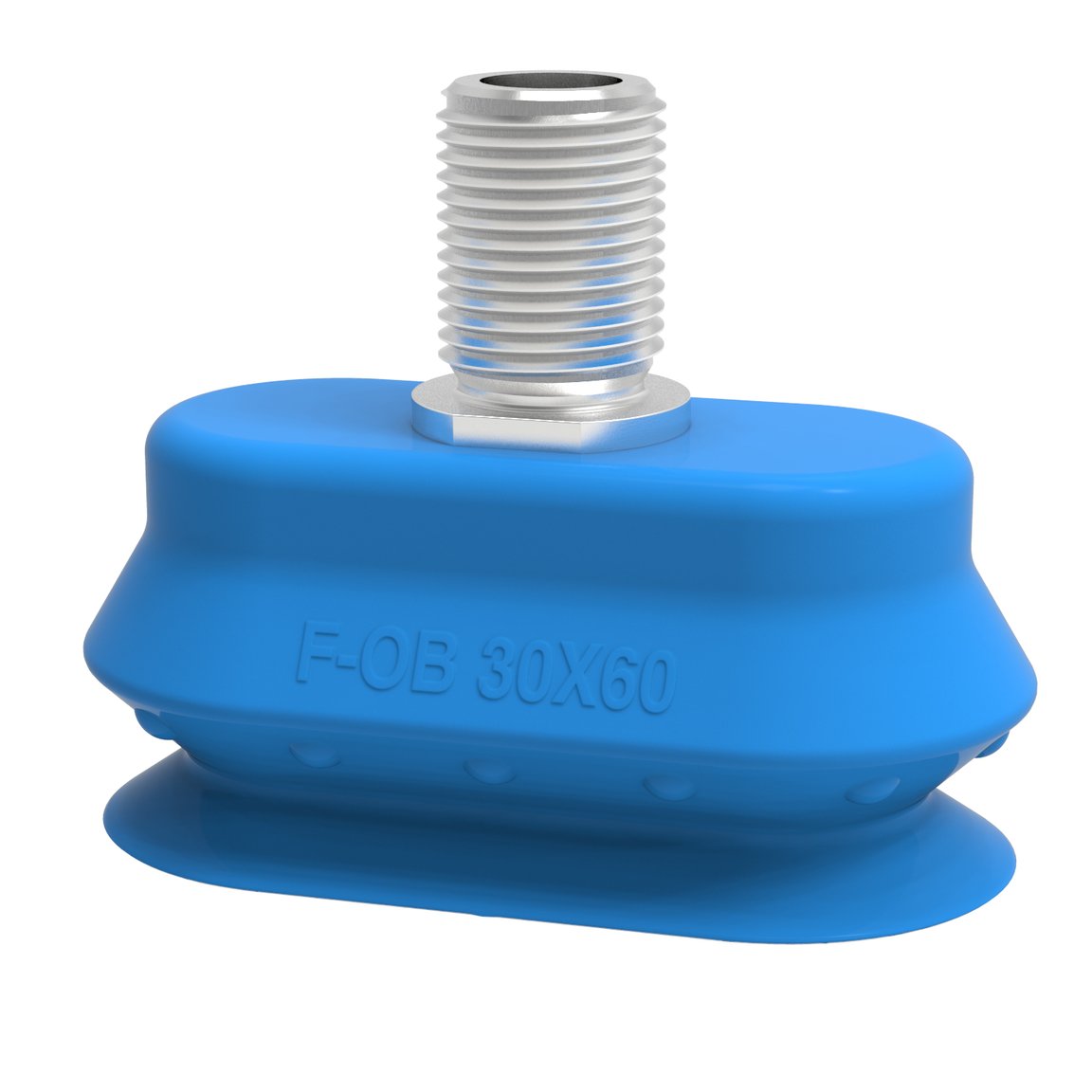 Ventosa F-OB 30 x 60 silicona, G1/4" macho Inox., detectable, FCM - 1