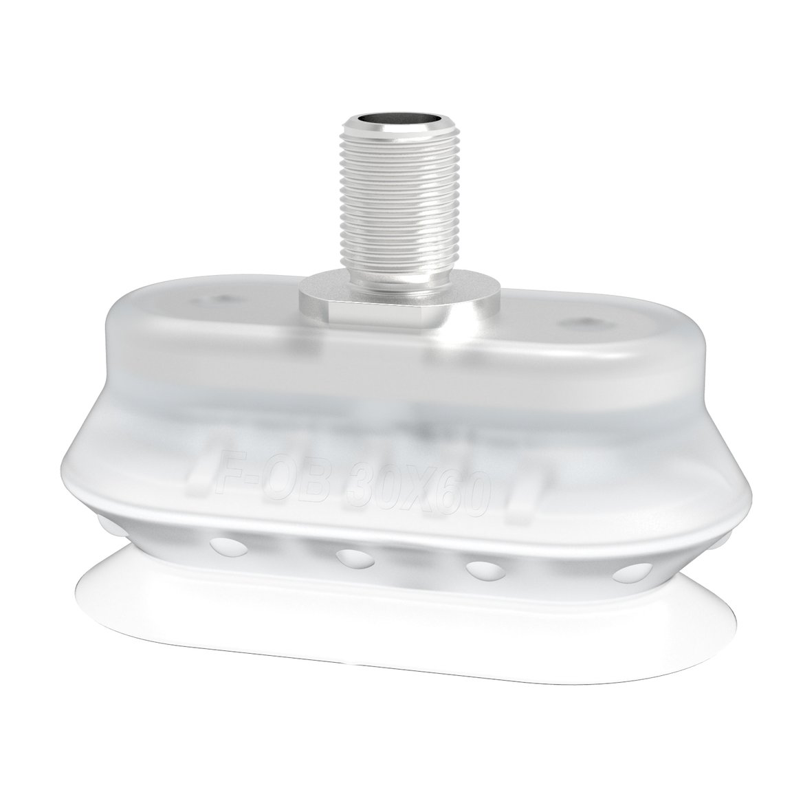 Ventouse F-OB 30x60 Silicone, G1/8", mâle en acier insolé, FCM - 1