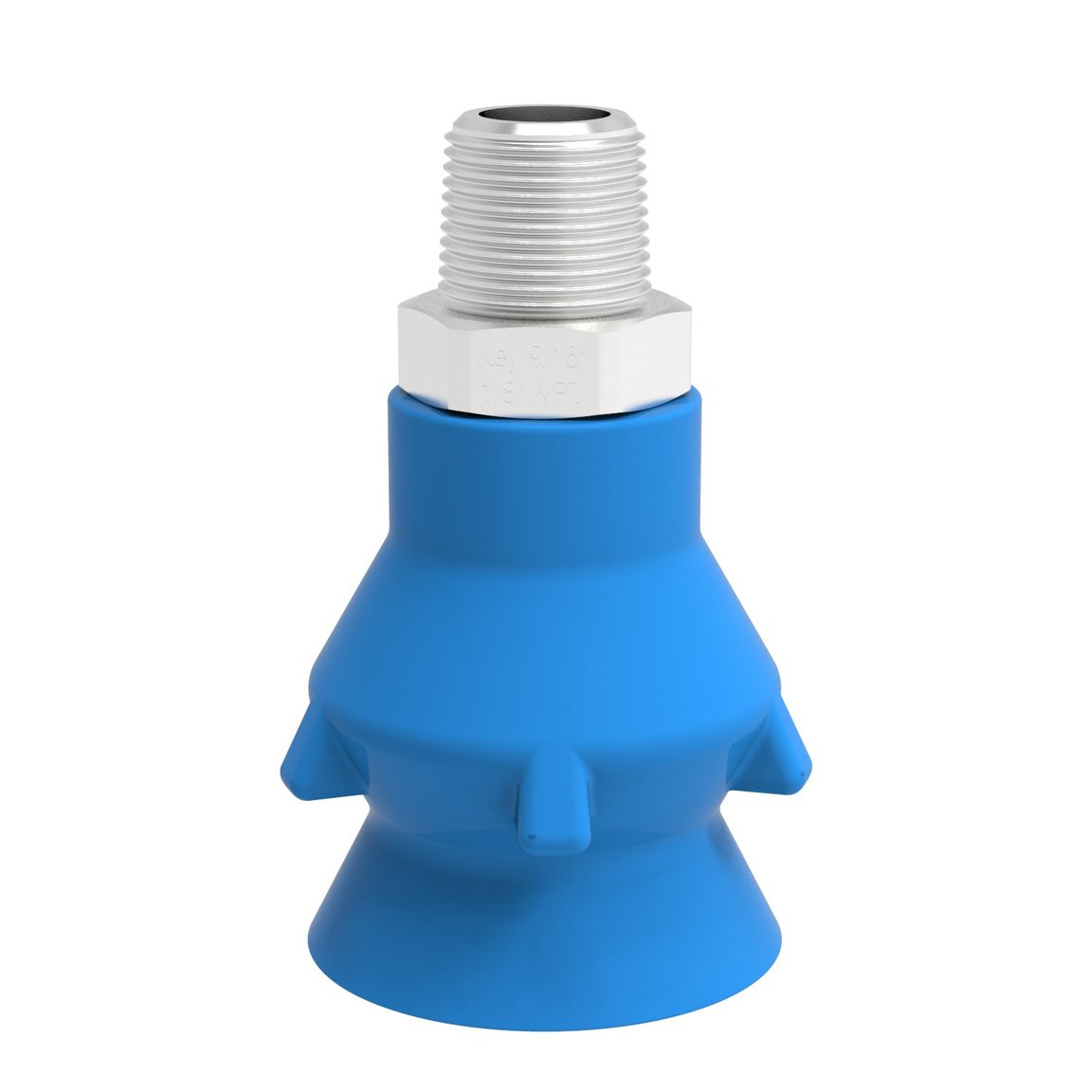 Saugnapf P-D27 Silikon mit 1/8" NPT Außengewinde Edelstahl, detektierbar, Lebensmittel geeignet - 1