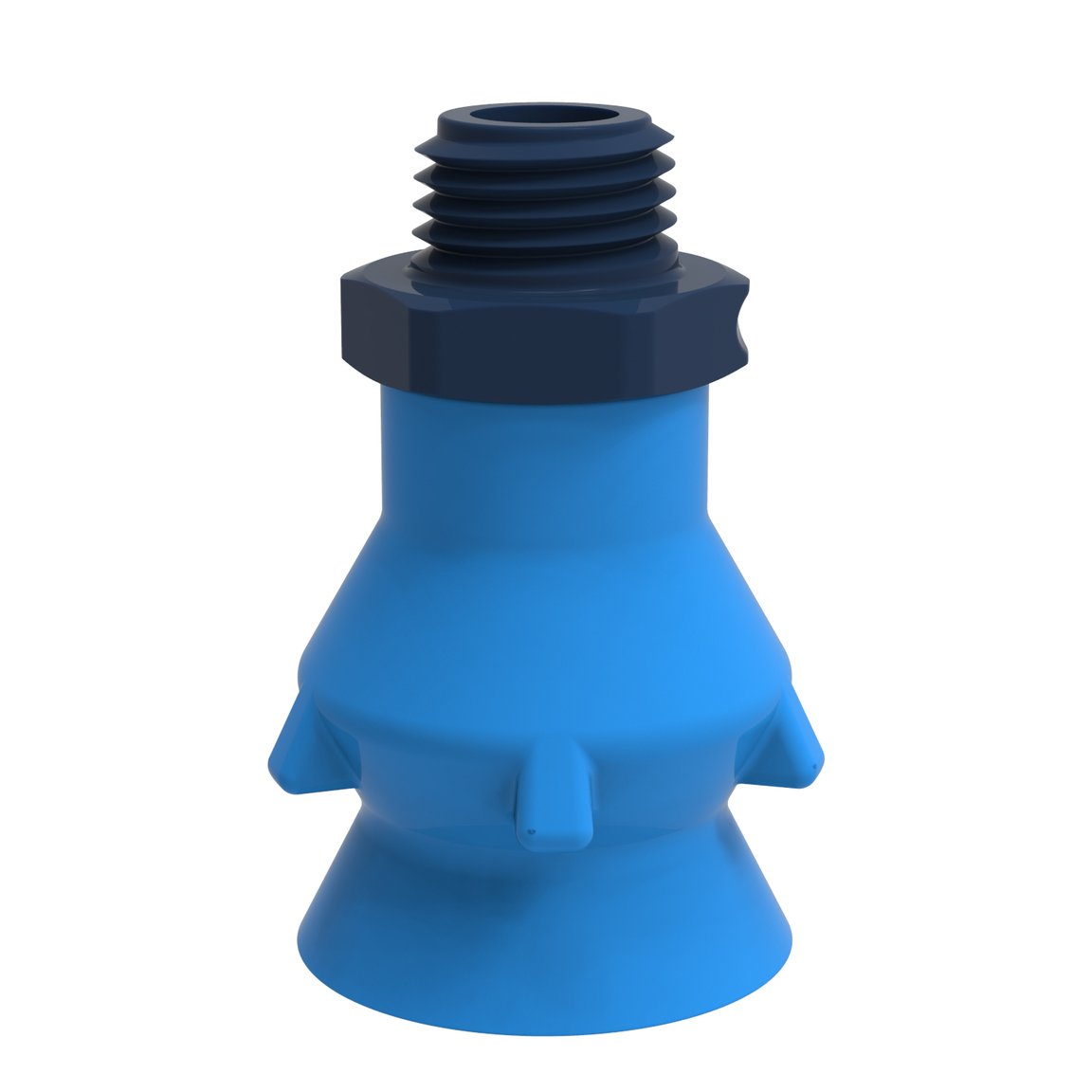 Saugnapf P-D27 Silikon mit 1/4" NPT Außengewinde Kunststoff, detektierbar, Lebensmittel geeignet - 1