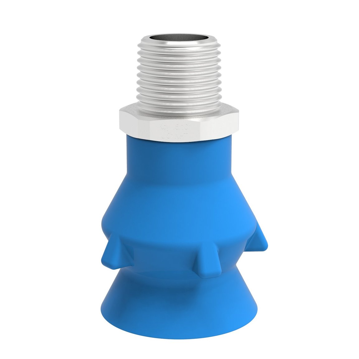 Saugnapf P-D36 Silikon mit 3/8" NPT Außengewinde Edelstahl, detektierbar, Lebensmittel geeignet - 1