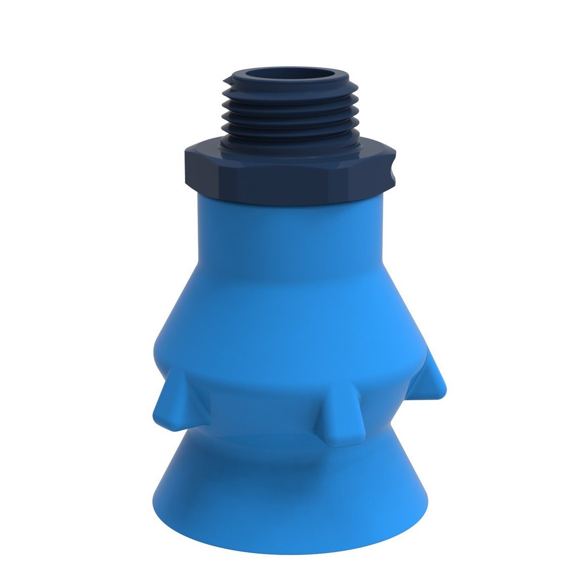 Saugnapf P-D36 Silikon mit 3/8" NPT Außengewinde Kunststoff, detektierbar, Lebensmittel geeignet - 1