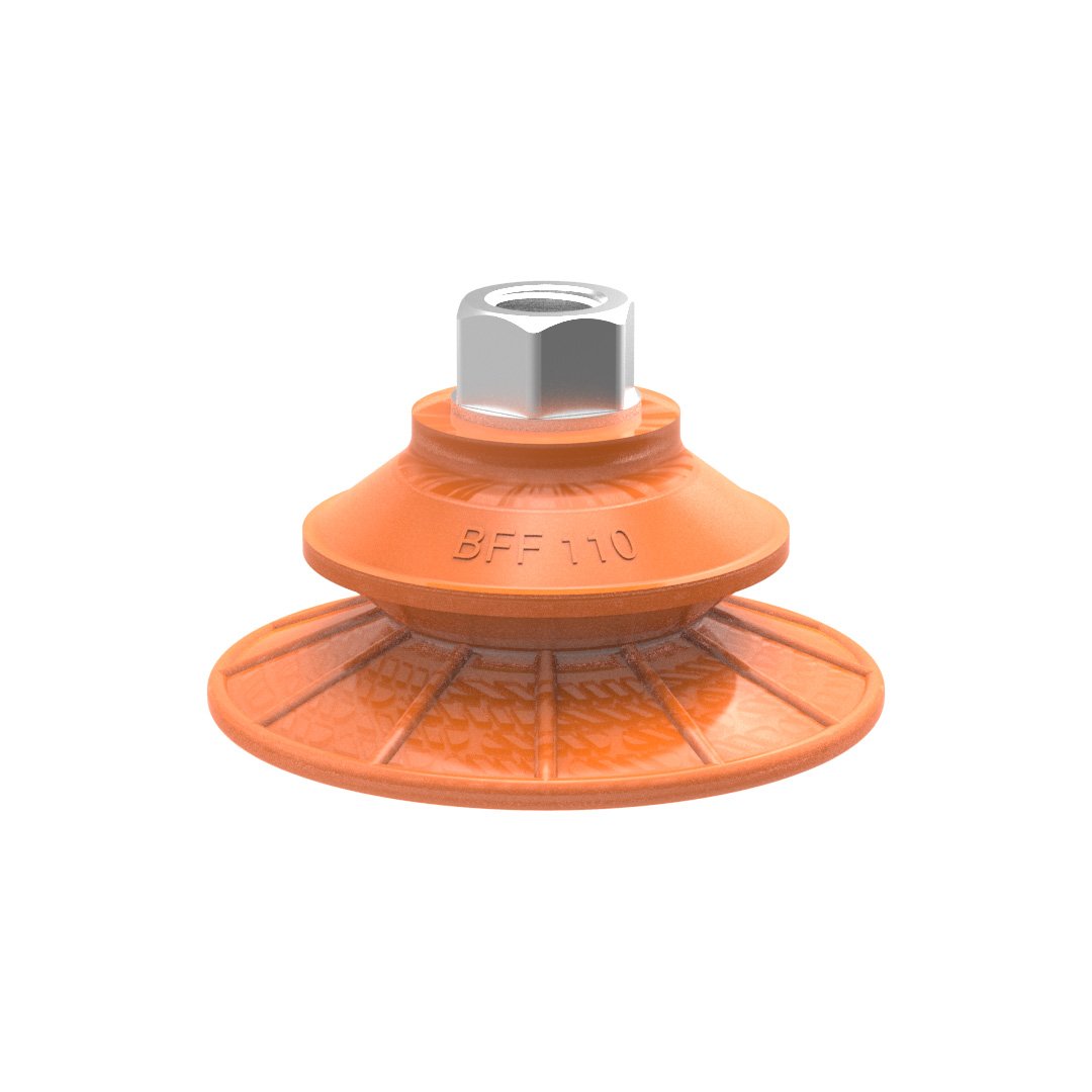 Suction cup BFF110TP Polyurethane 55/60/30 G3/8" female with mesh filter, 17 mm thread - 1