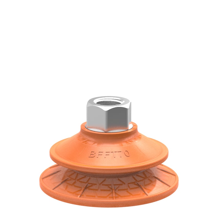 Suction cup BFFT70P Polyurethane 60/60/30 G3/8" female with mesh filter 17 mm thread - 1