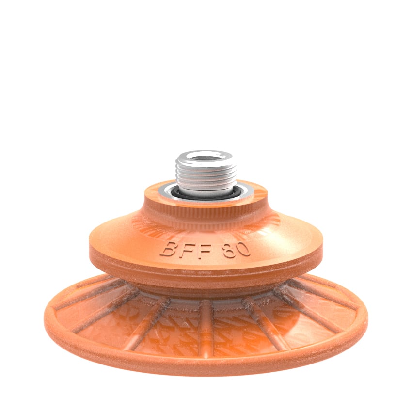 Saugnapf BFF80P Polyurethan 55/60 G3/8" Außengewinde, 1/8" NPSF Innengewinde, mit Filtersieb - 1