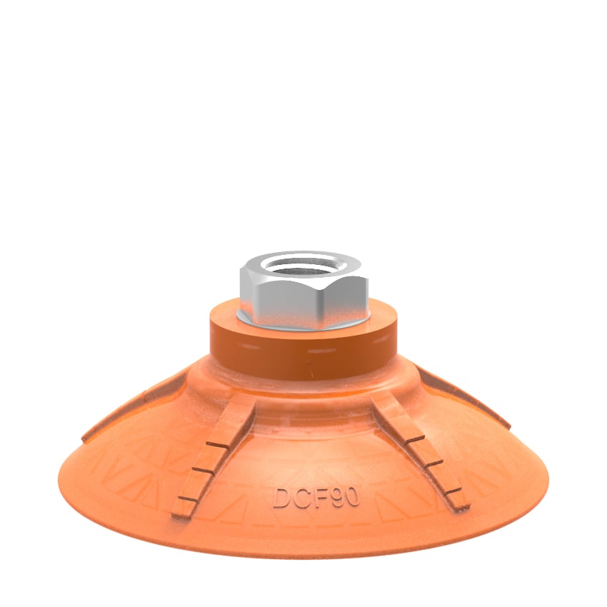 Suction cup DCF90P Polyurethane 60 G3/8" female with mesh filter, 17 mm thread - 1