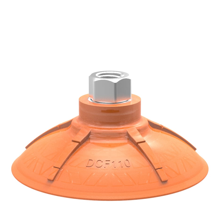 Suction cup DCF110P Polyurethane 60 G3/8" female with mesh filter, 17 mm thread - 1