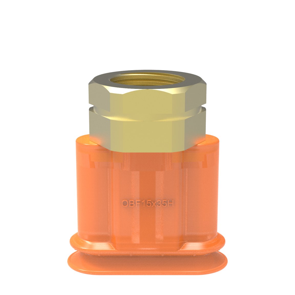 Suction cup OBF15x35P H Polyurethane 60, NPT3/8" female - 1