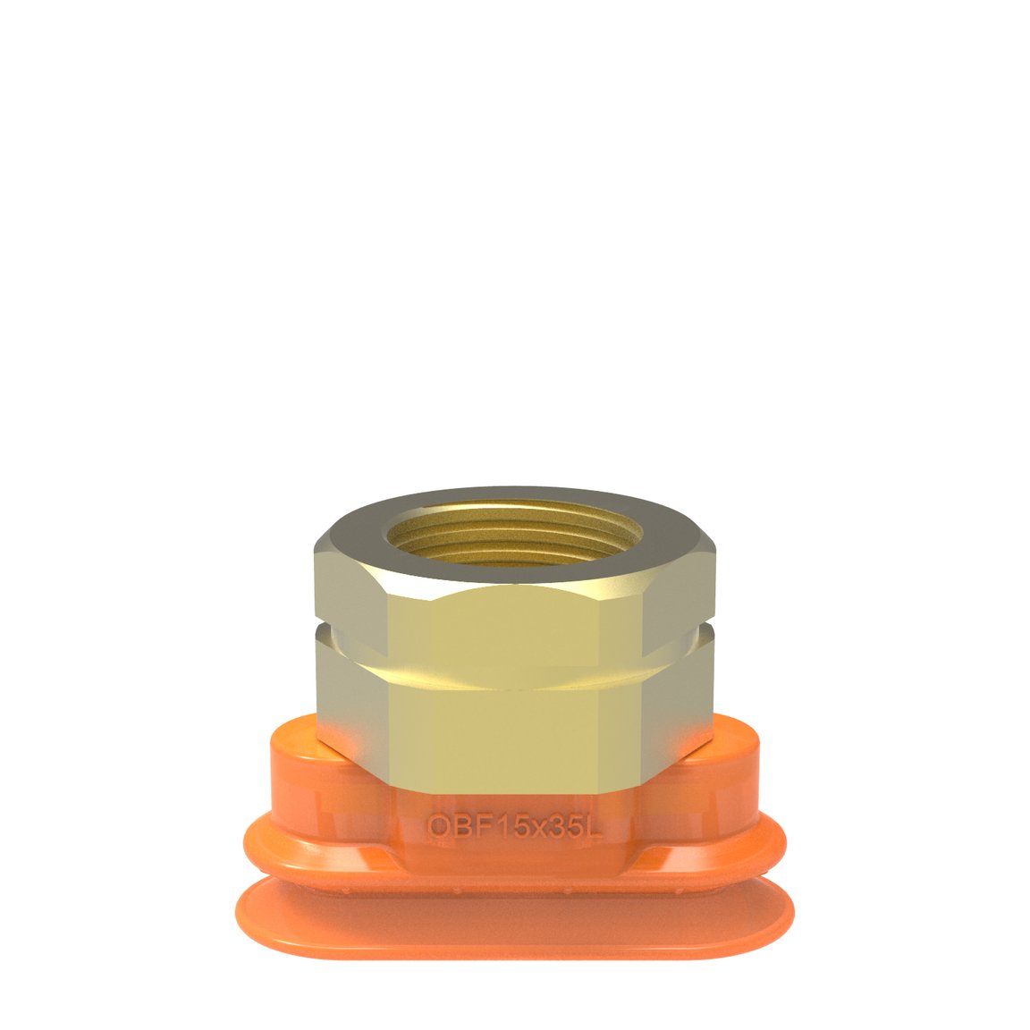 Suction cup OBF15x35P L Polyurethane 60, NPT3/8" female - 1
