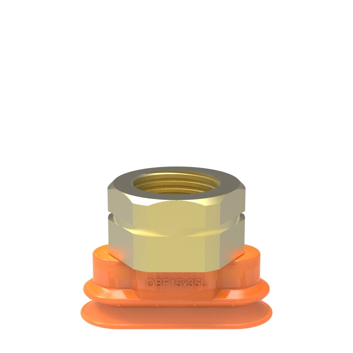 Suction cup OBF15x35P L Polyurethane 60, NPT3/8" female - 1