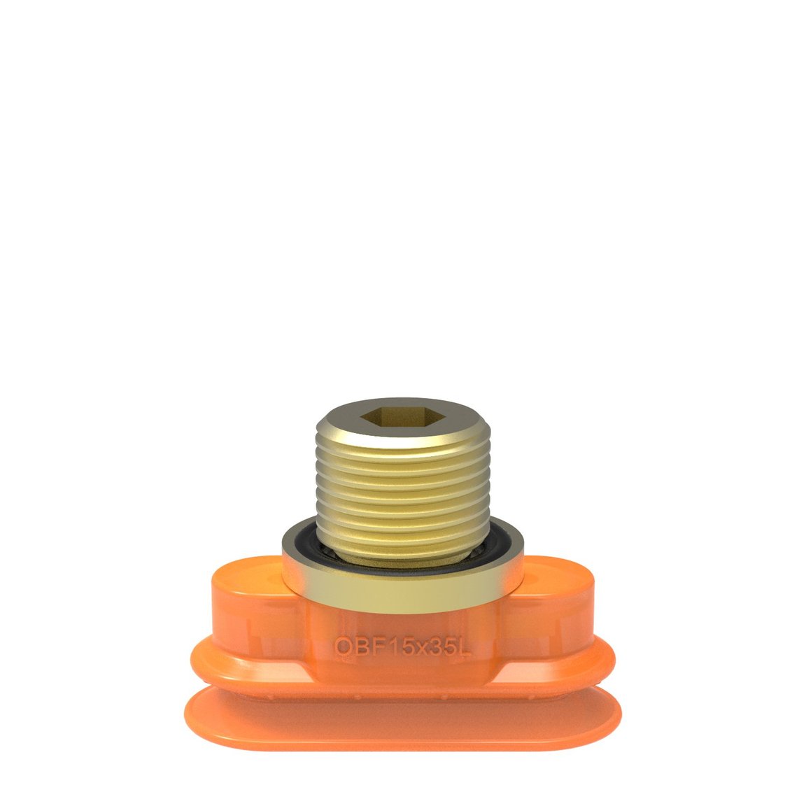 Suction cup OBF15x35P L Polyurethane 60, G1/4" male - 1