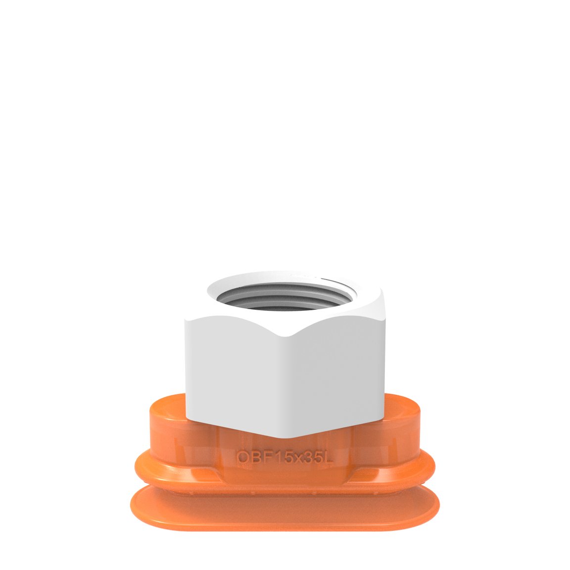 Suction cup OBF15x35P L Polyurethane 60, G3/8" female plastic