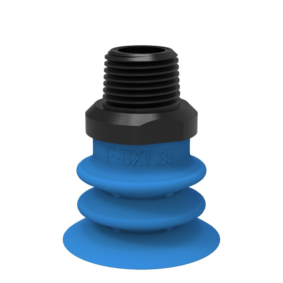 Saugnapf F-BXT35 Silikon, 3/8" NPT Innengewinde, mit Drossel-Rückschlagventil - 1