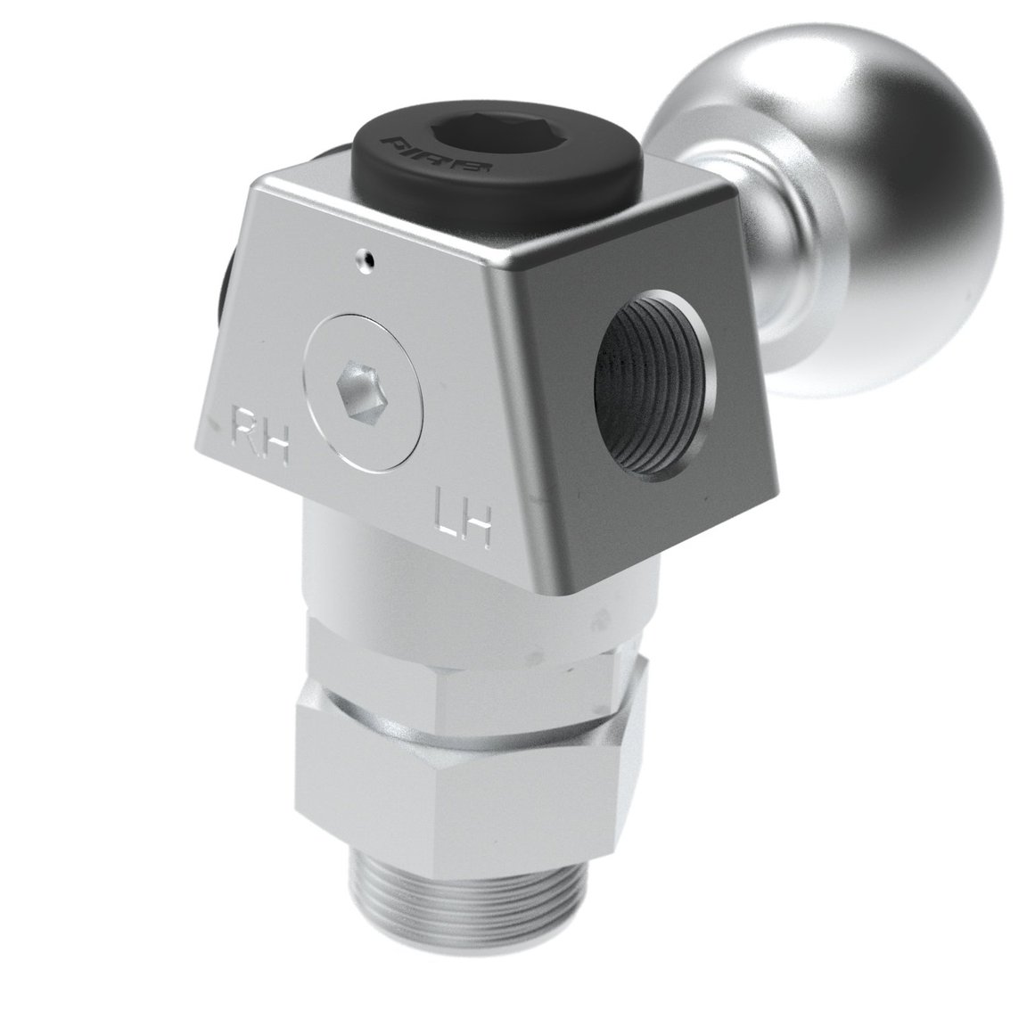 Suction cup holder - Ball joint - LH/RH-G3/8" M - G1/4" F - 1/8" NPSF - 1