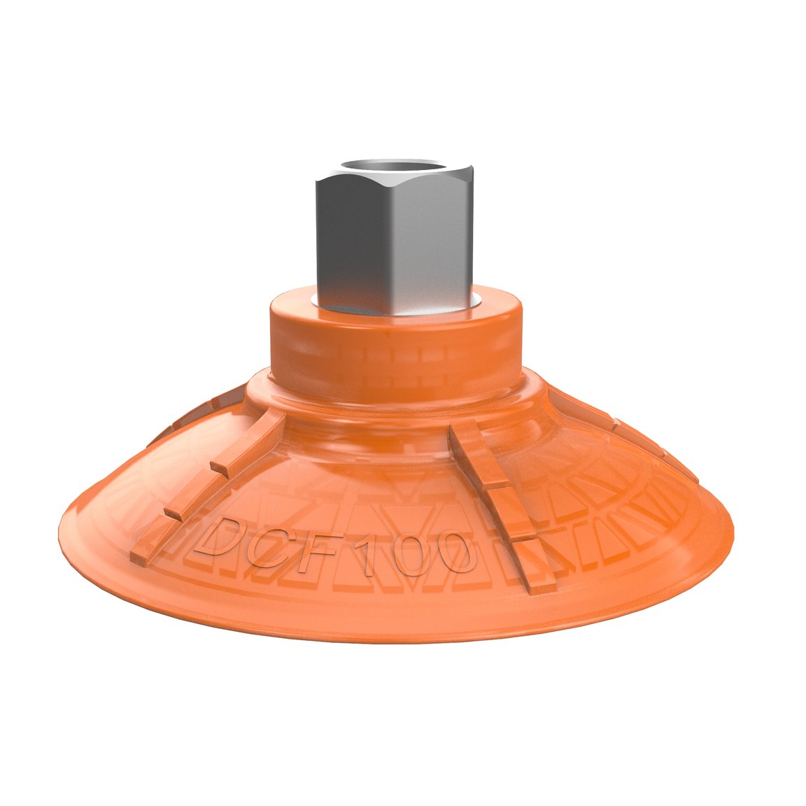 Suction cup DCF100P Polyurethane 60, G3/8" female 17mm with mesh filter - 1