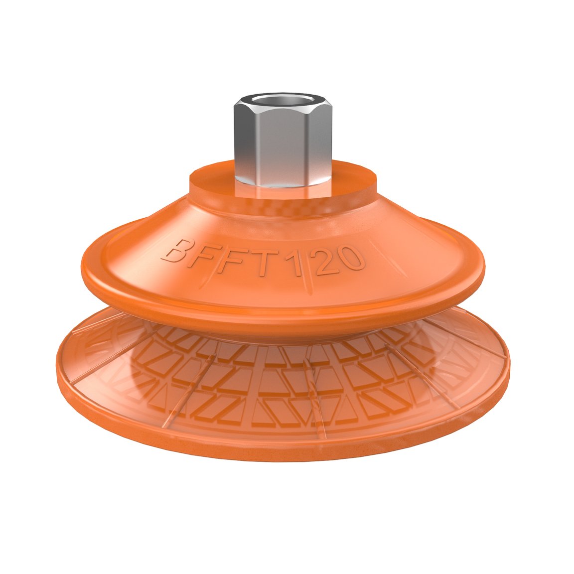 Suction cup BFFT120P Polyurethane 60/60/30, G3/8" female 17mm with mesh filter - 1