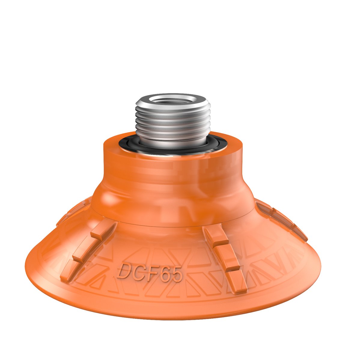 Saugnapf DCF65P Polyurethan 60, G3/8" Außengewinde, 1/8" NPSF Innengewinde, mit Filtersieb - 1