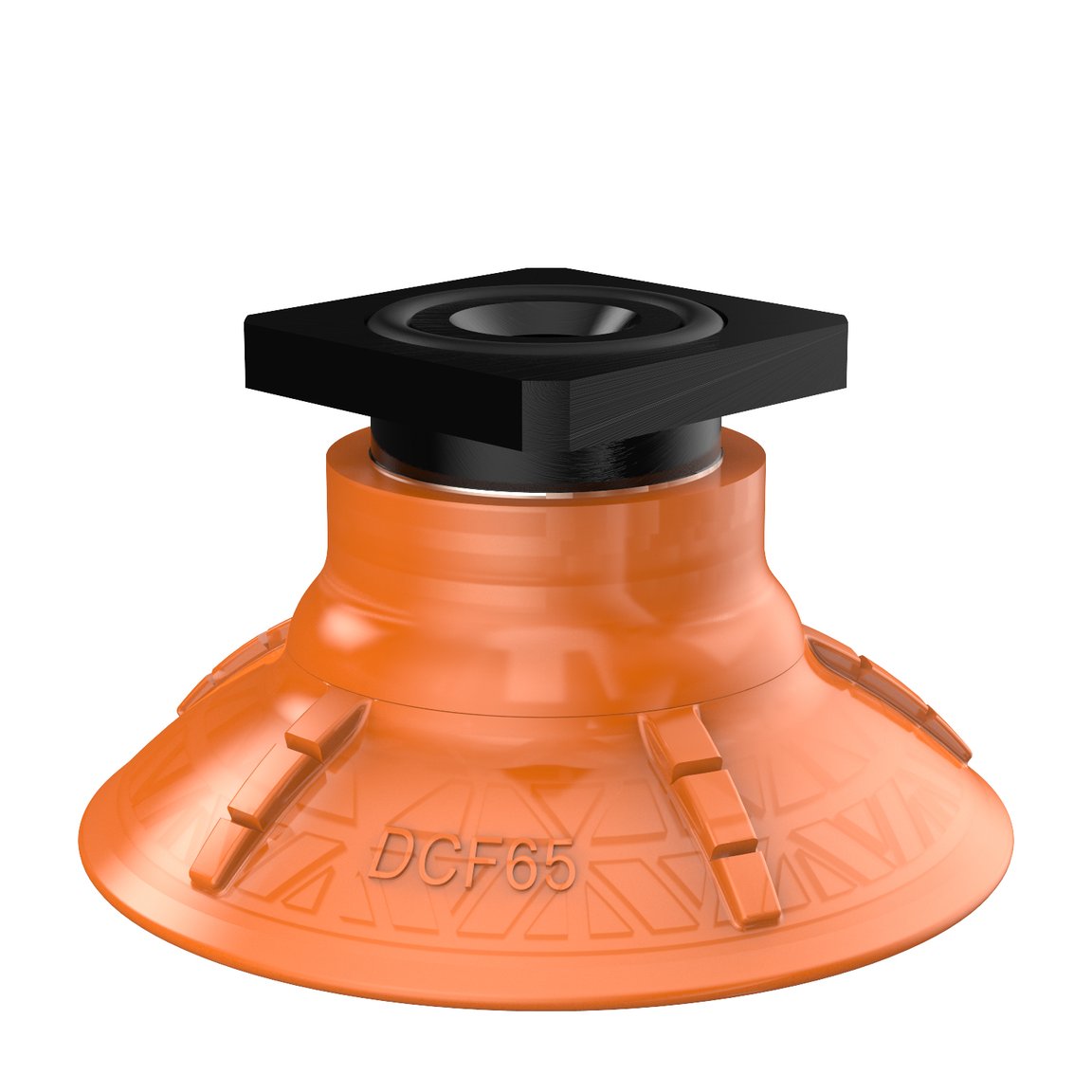 Ventosa DCF65P in poliuretano 60, T-slot, con filtro a rete - 1