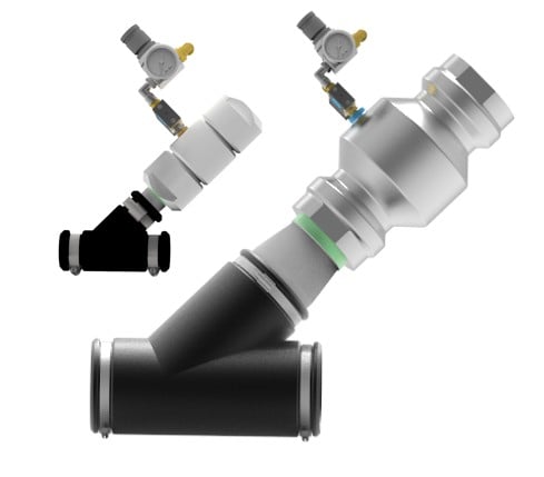 Pipe line emptying unit