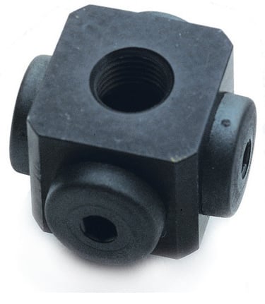 Befestigung 5x1/8" NPSF Innengewinde, 50, mit Drossel-Rückschlagventil - 1